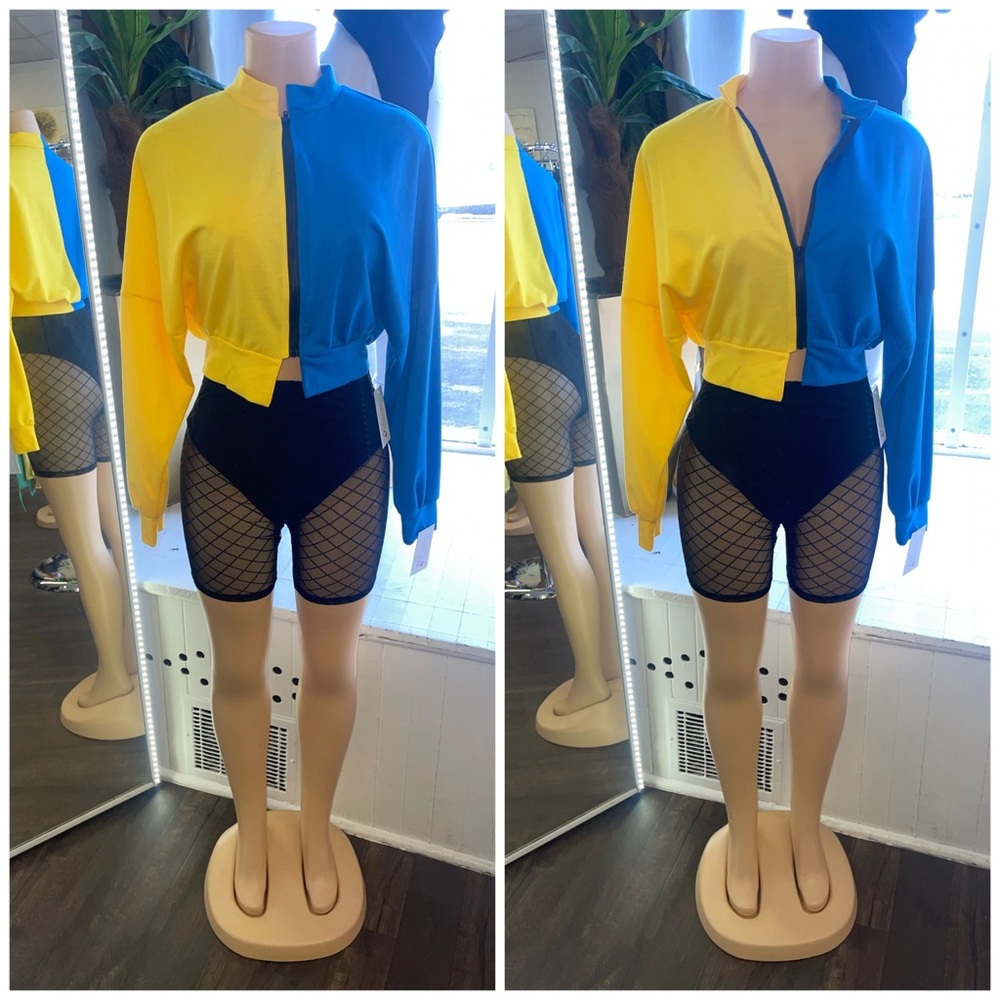 Women’s Zip color block Top